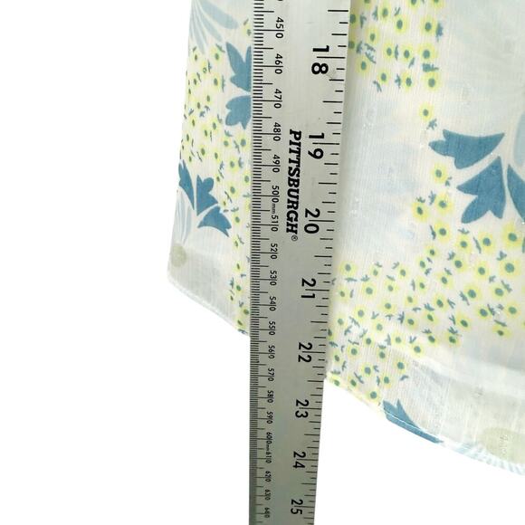 NWT TED BAKER Gemmiaa Floral Print Ruffle Wrap Blouse Blue Size 1 (4 US) - Picture 13 of 14